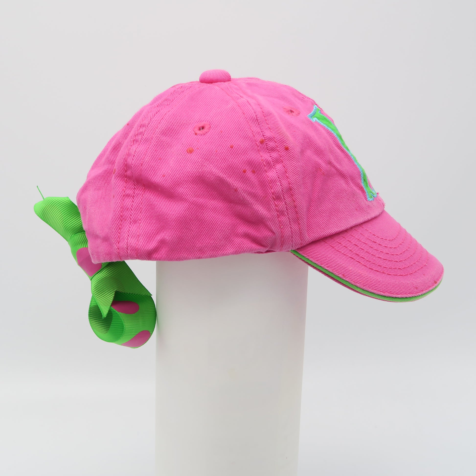 Mudpie "P" Girls Pink Hat Size: 0-12 Months Pink