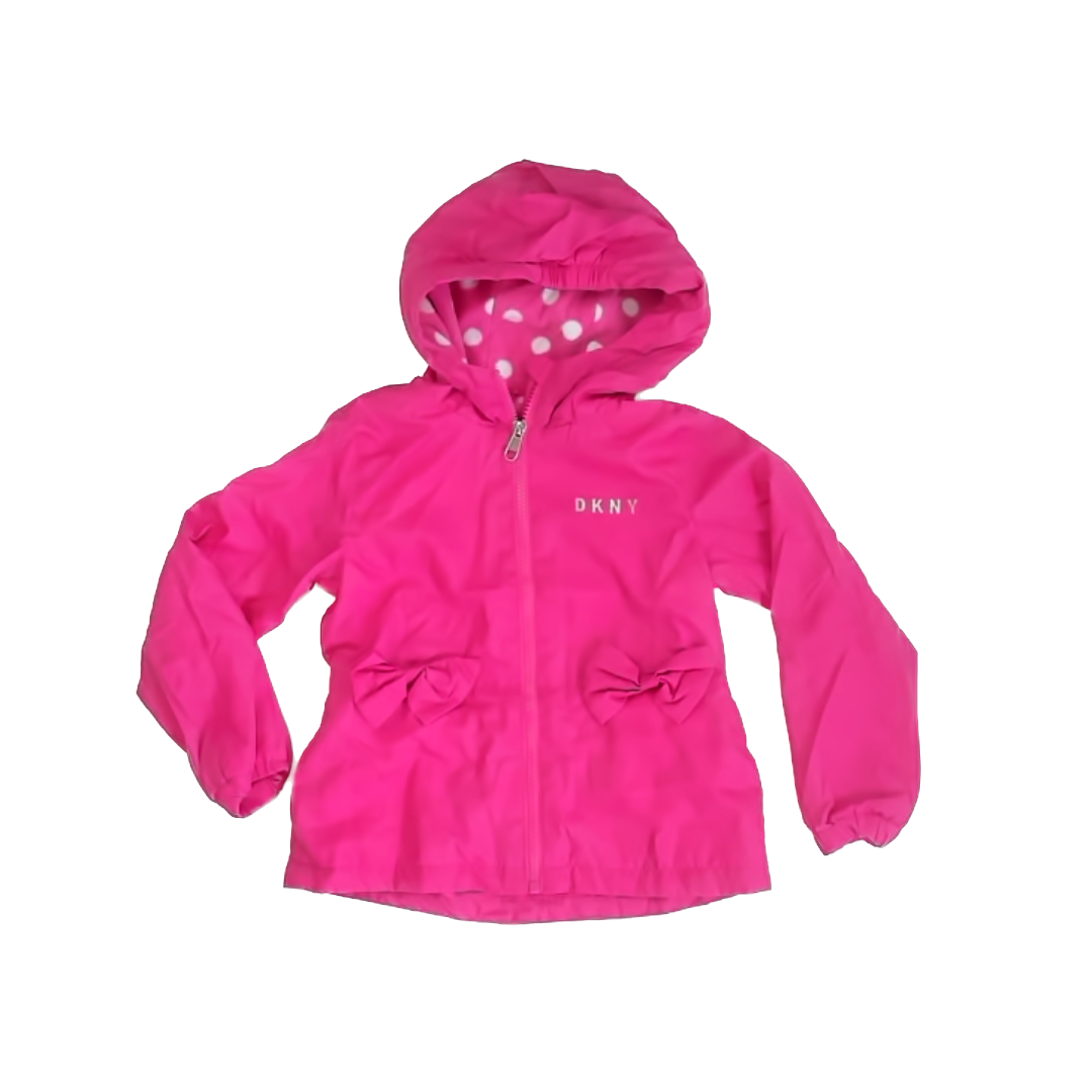 DKNY Girls Pink Jacket Size: 5-6 Years Pink
