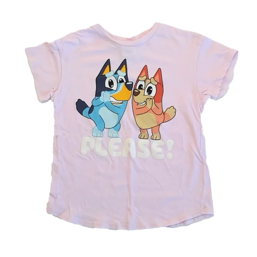 Bluey Girls Pink T-Shirt Size: 7-8 Years Pink