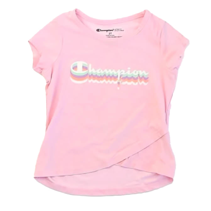 Champion Girls Pink Athletic Top Size: 2T Pink