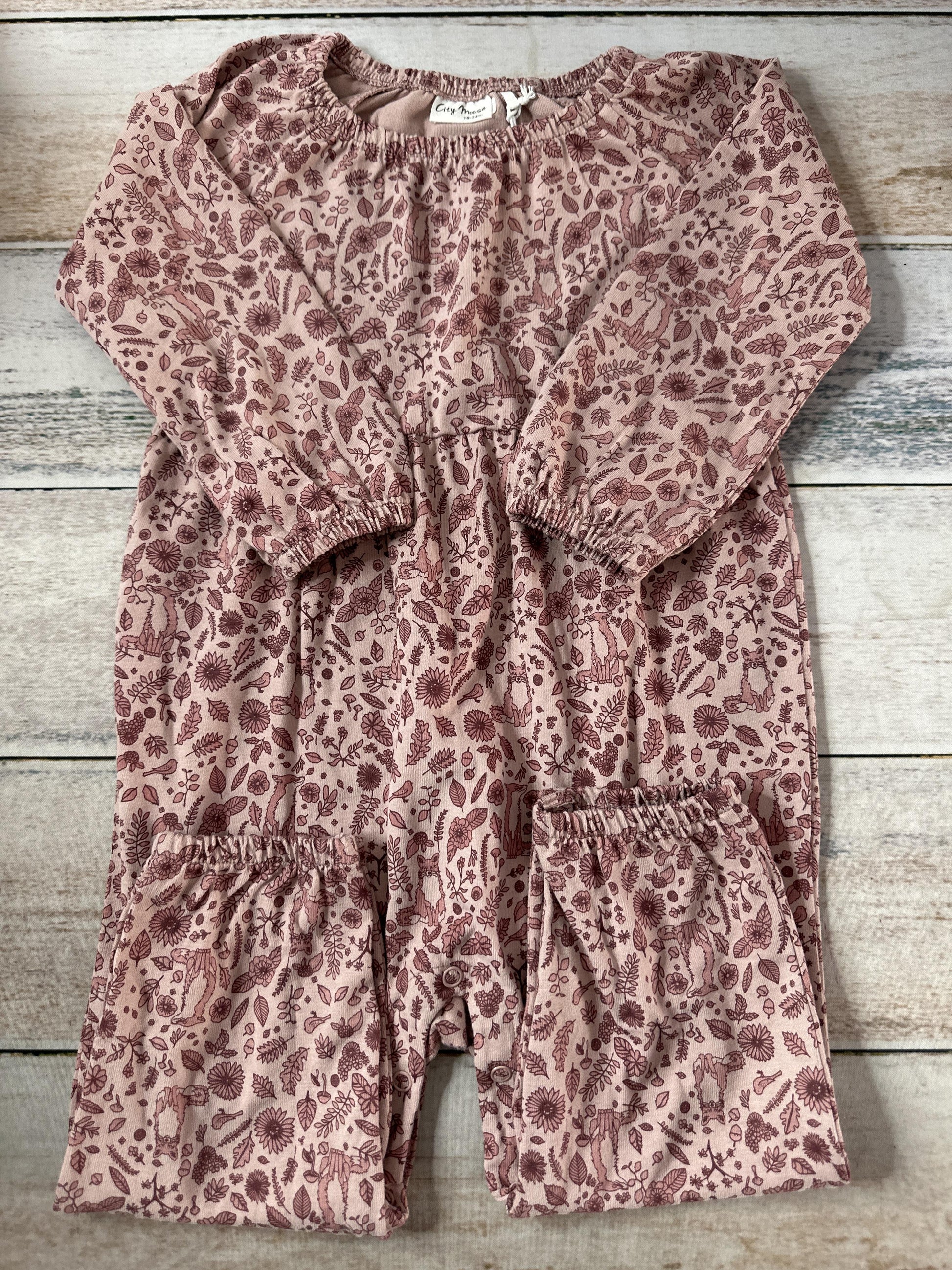 City Mouse Unisex pink Long Sleeve Outfit Size: 18-24 months pink