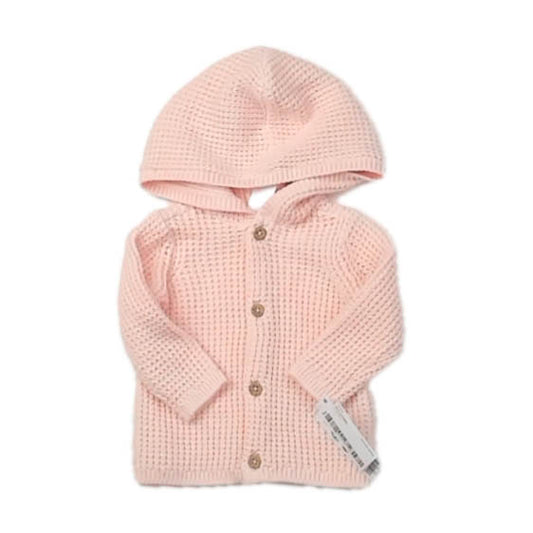 Carter's Girls Pink Cardigan Size: 3 Months Pink