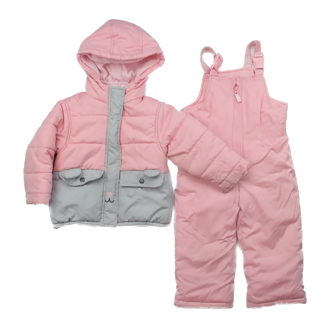 Carter's Girls Pink Snowsuit Size: 3T Pink