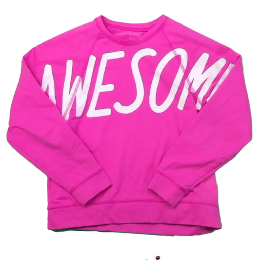 Rockets Of Awesome Girls Pink Sweatshirt Size: 12 Years Pink