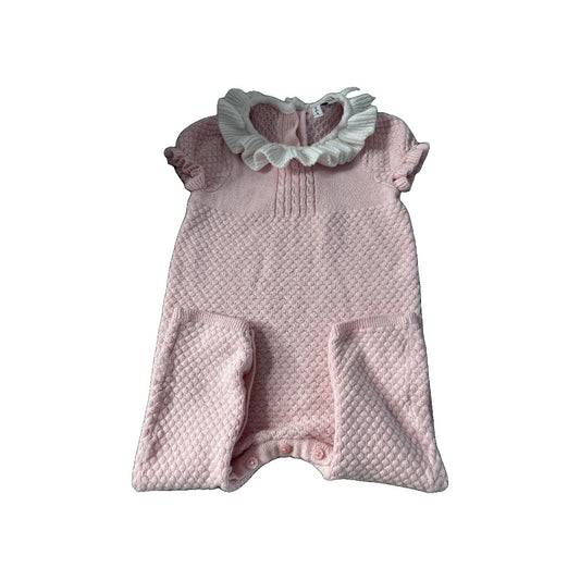 Janie and Jack Girls pink Romper Size: 6-12 months pink