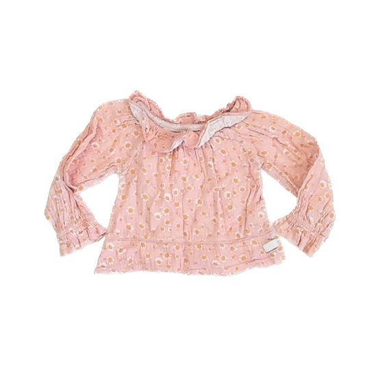 7 for all Mankind Girls Pink Long Sleeve Shirt Size: 18 Months Pink