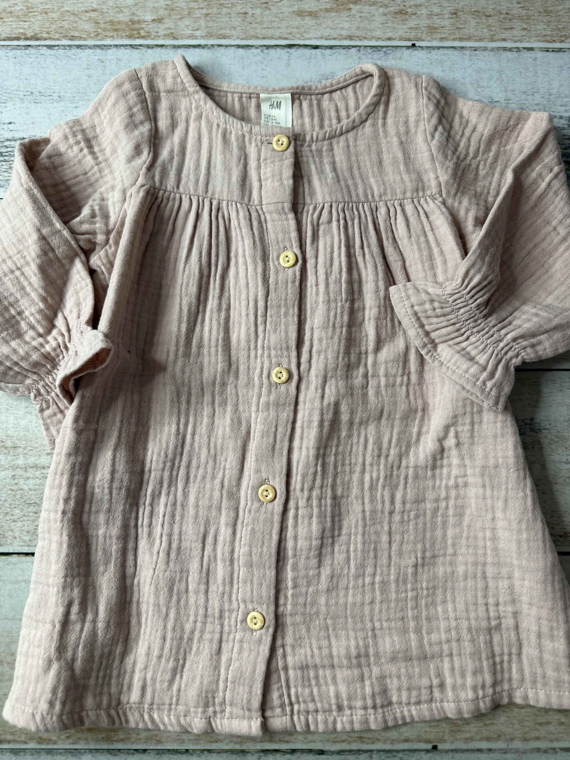 H&M Girls pink Dress Size: 9 months pink