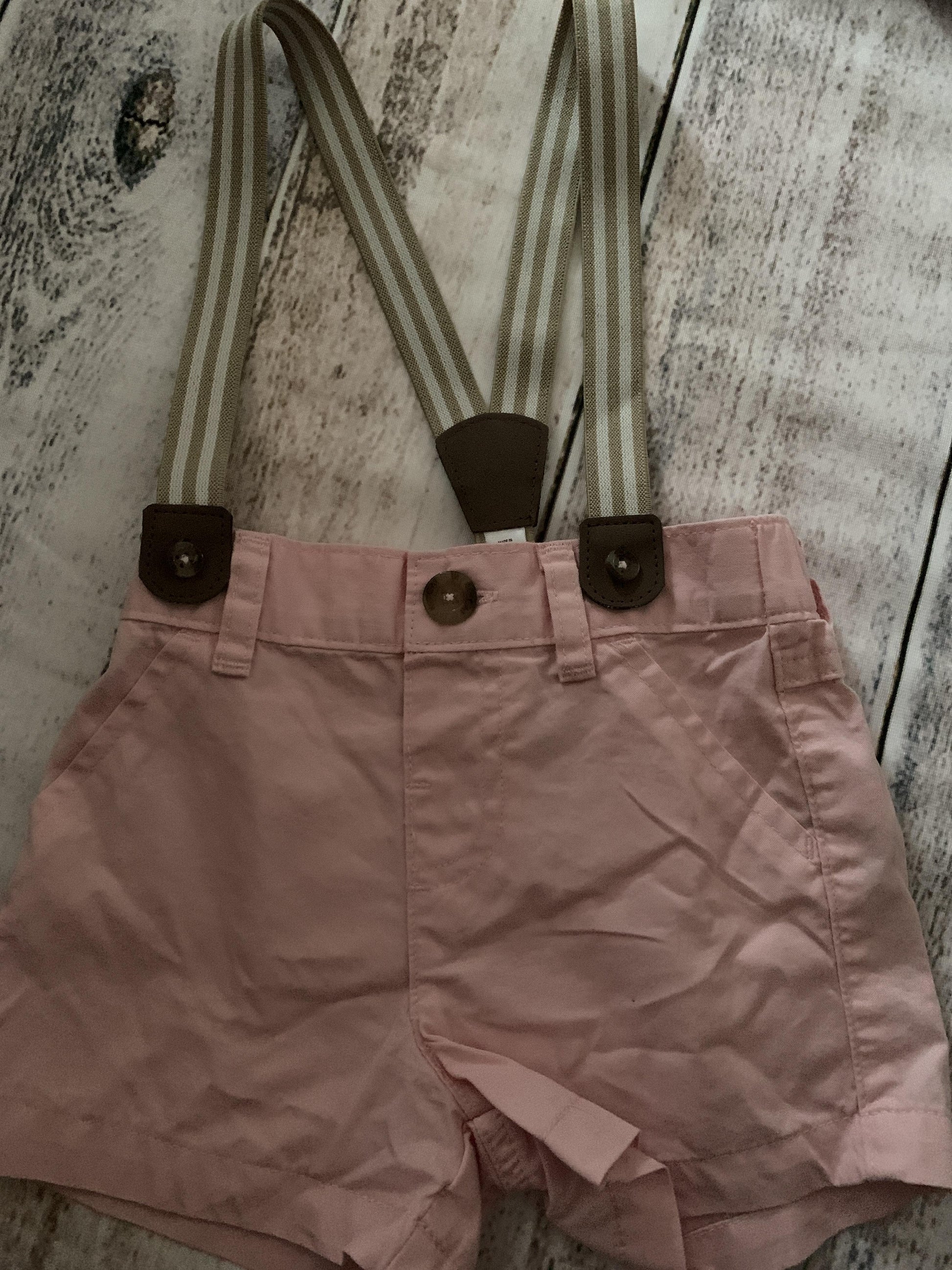 Cat & Jack Boys pink Overalls Size: 12M pink