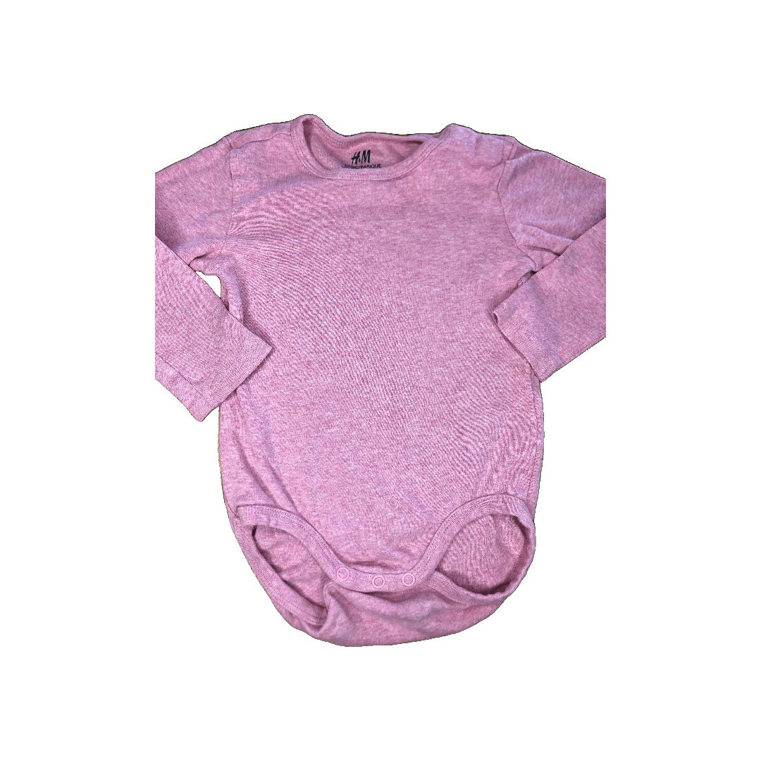 H&M Girls pink Onesie Size: 12 months pink