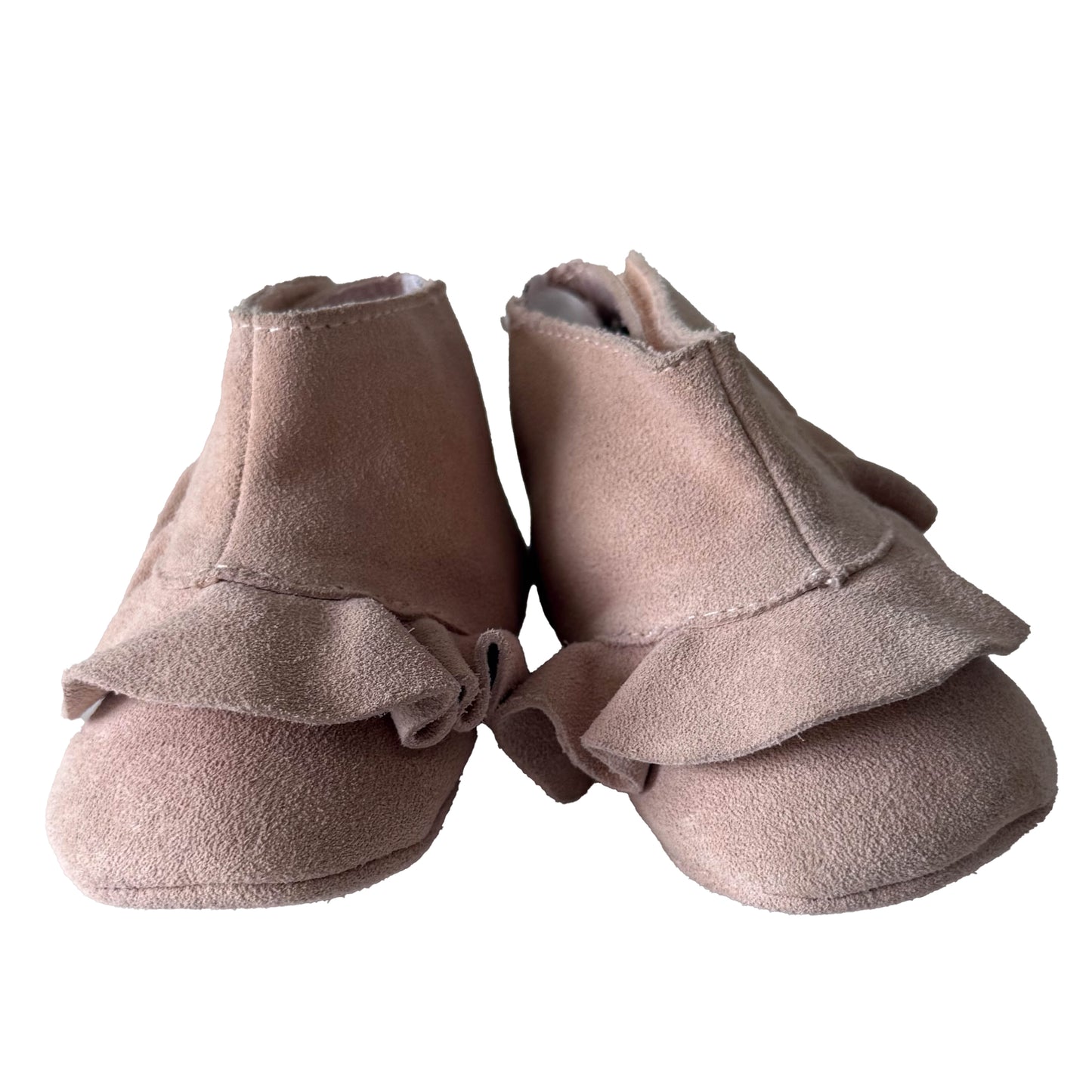 Janie and Jack Girls Pink Booties Size: 3-6 Months Pink