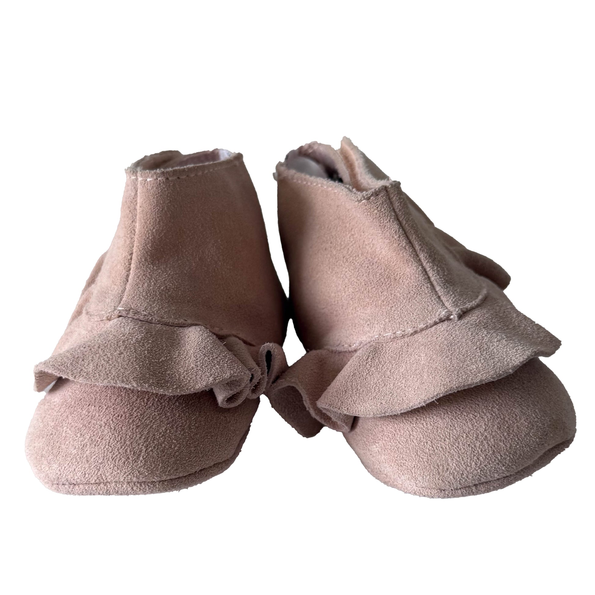 Janie and Jack Girls Pink Booties Size: 3-6 Months Pink