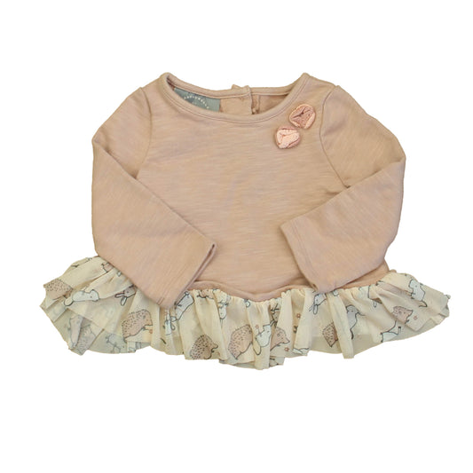 Pippa & Julie Girls Pink Long Sleeve Shirt Size: 24 Months Pink