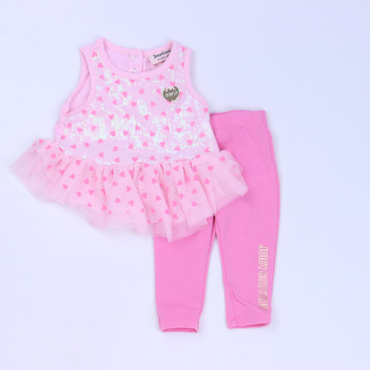 Juicy Couture Girls Pink Apparel Sets Size: 3-6 Months Pink