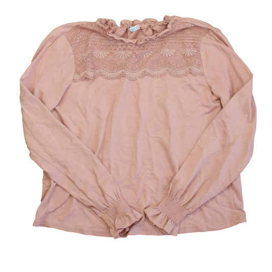 Mayoral Girls Pink Long Sleeve Shirt Size: 14 Years Pink