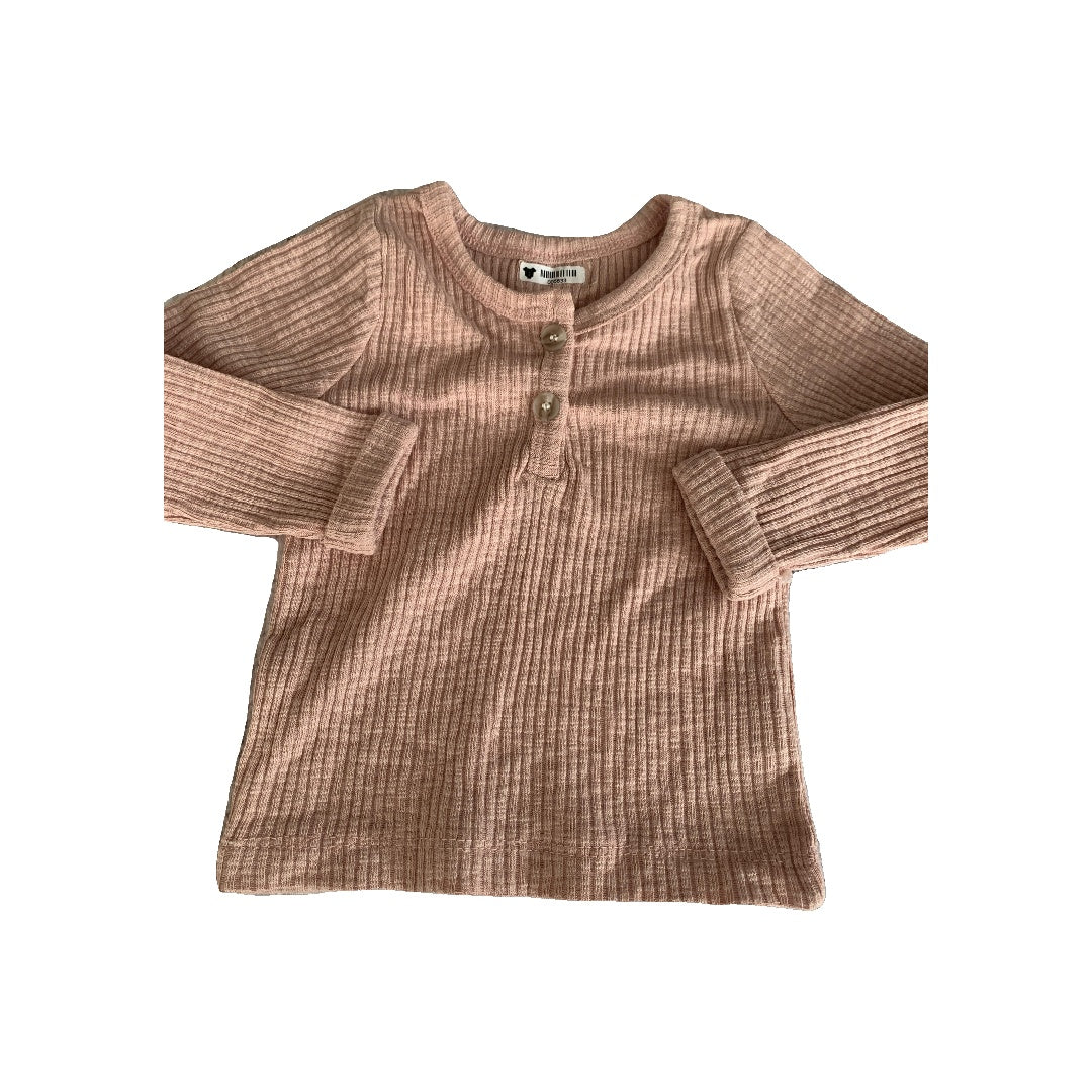 Hi Bye Girls pink Long Sleeve Shirt Size: 6-12 months pink