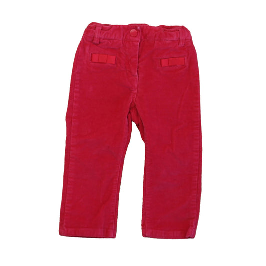 Jacadi Girls Pink Corduroy Pants Size: 18 Months Pink