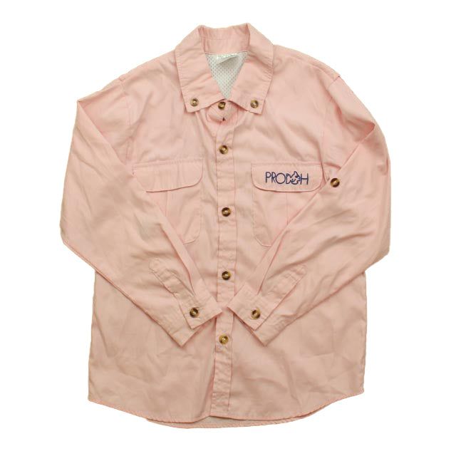 Prodah Boys Pink Button Down Long Sleeve Size: 8 Years