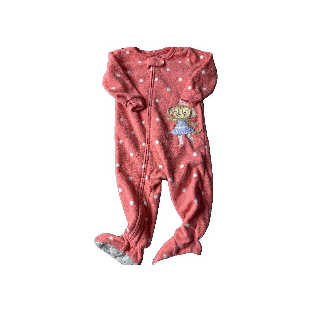 Carters Girls pink Pajamas Size: 12 months pink