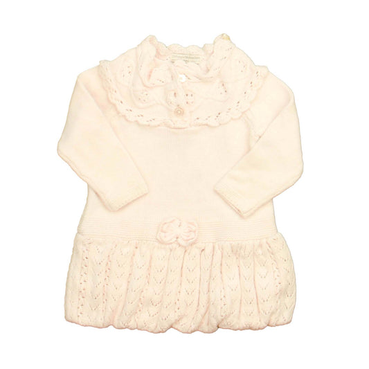 Catherine Malandrino Girls Pink Sweater Dress Size: 12 Months