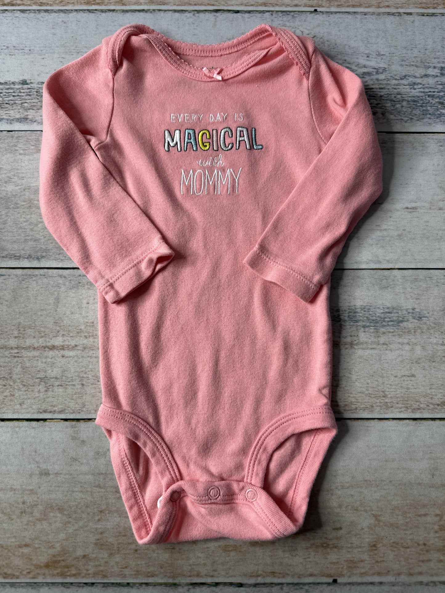 Carters Girls pink Onesie Size: 12 months pink