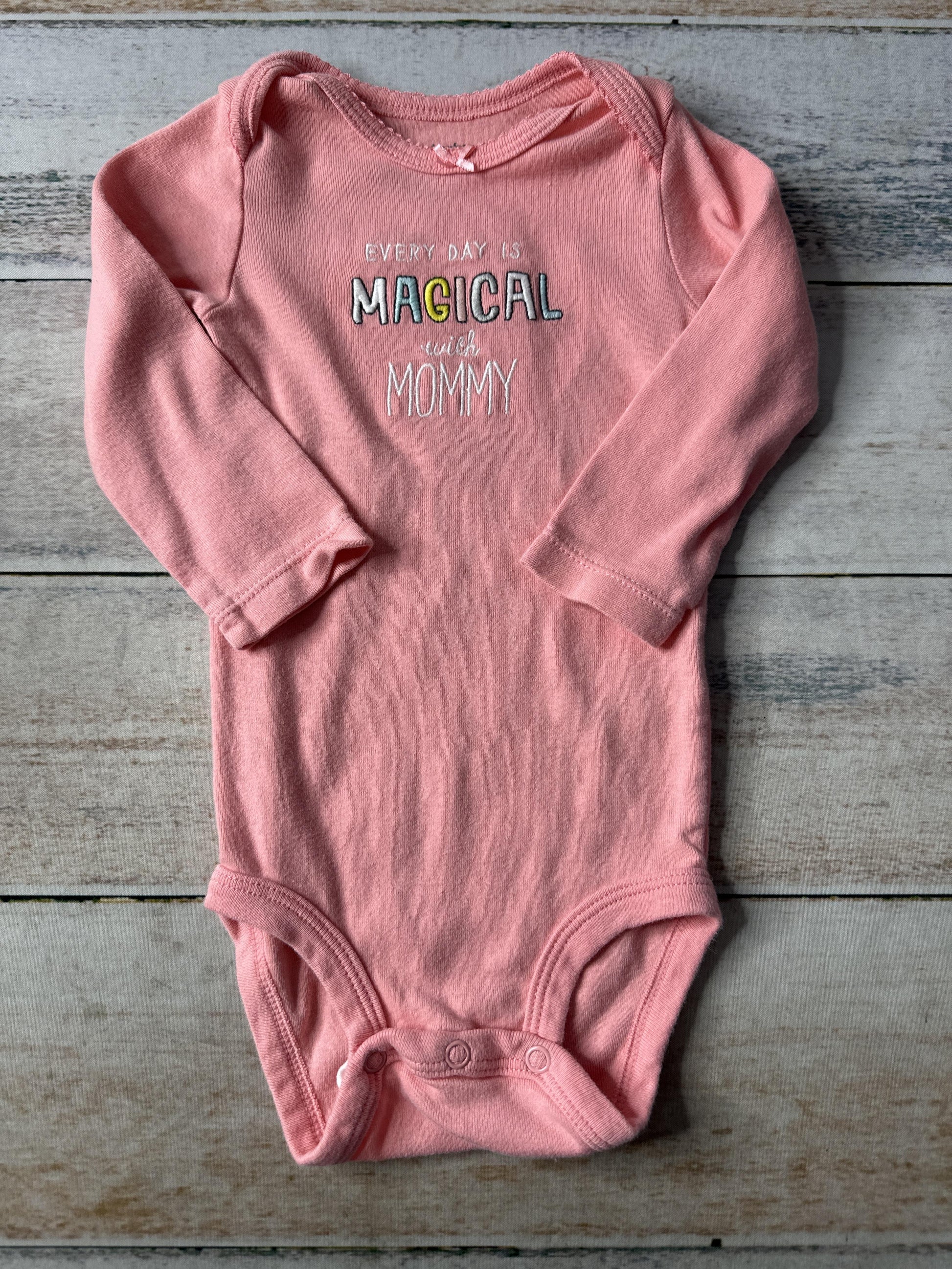 Carters Girls pink Onesie Size: 12 months pink