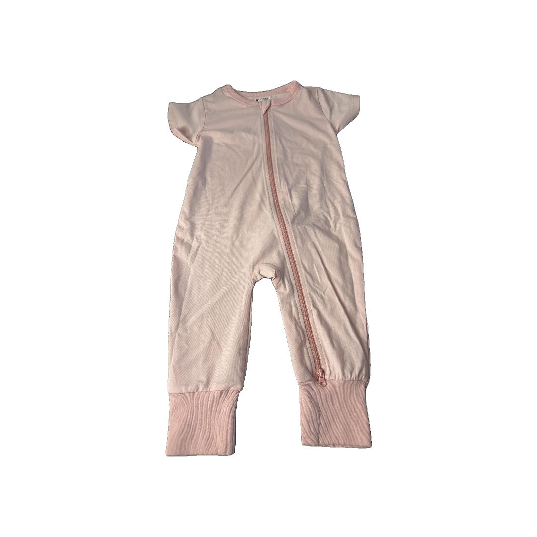 Girls pink 1-piece footed Pajamas Size: 12-18 months pink