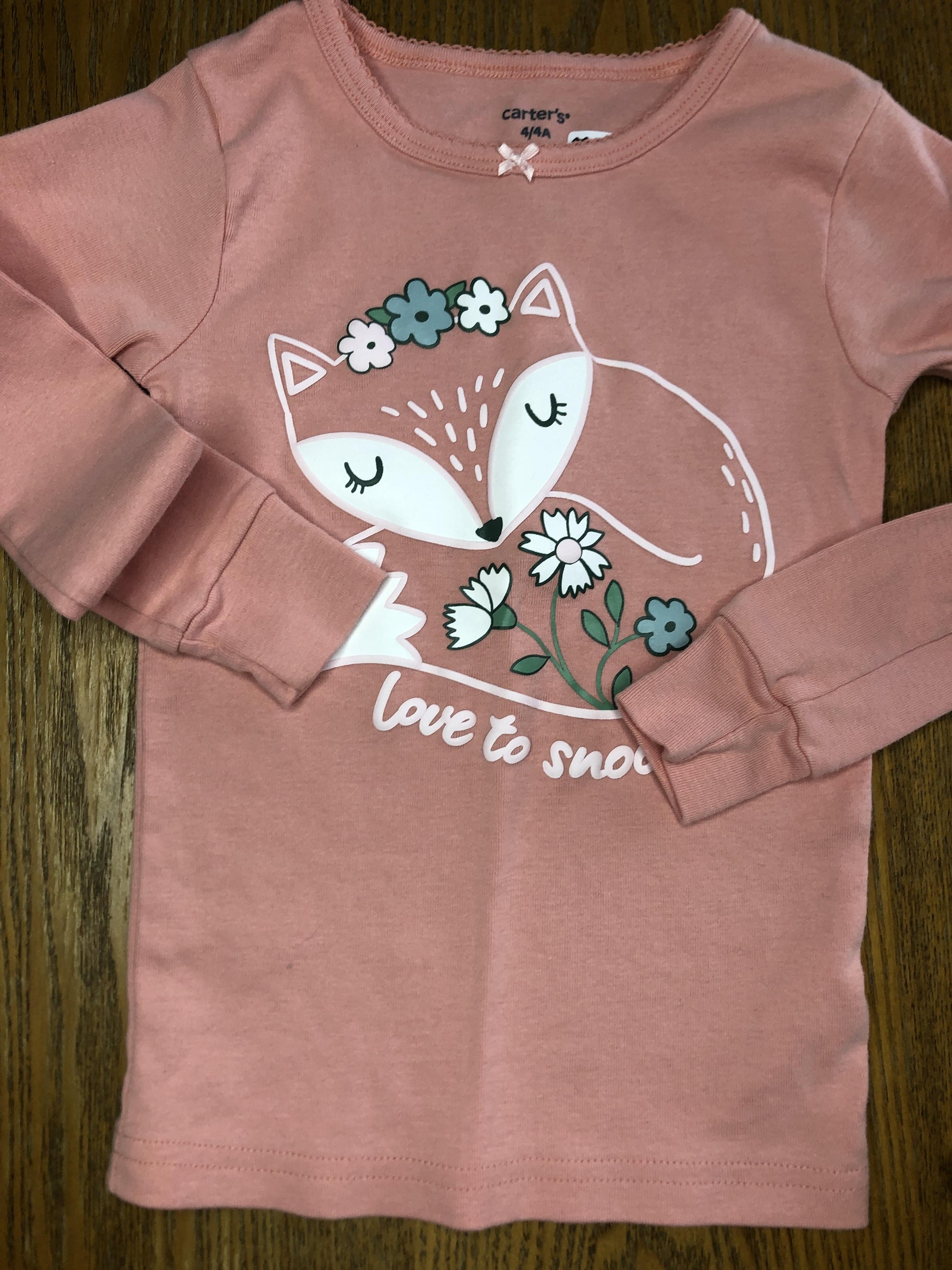 Carters Girls pink Pajamas Size: 4T pink
