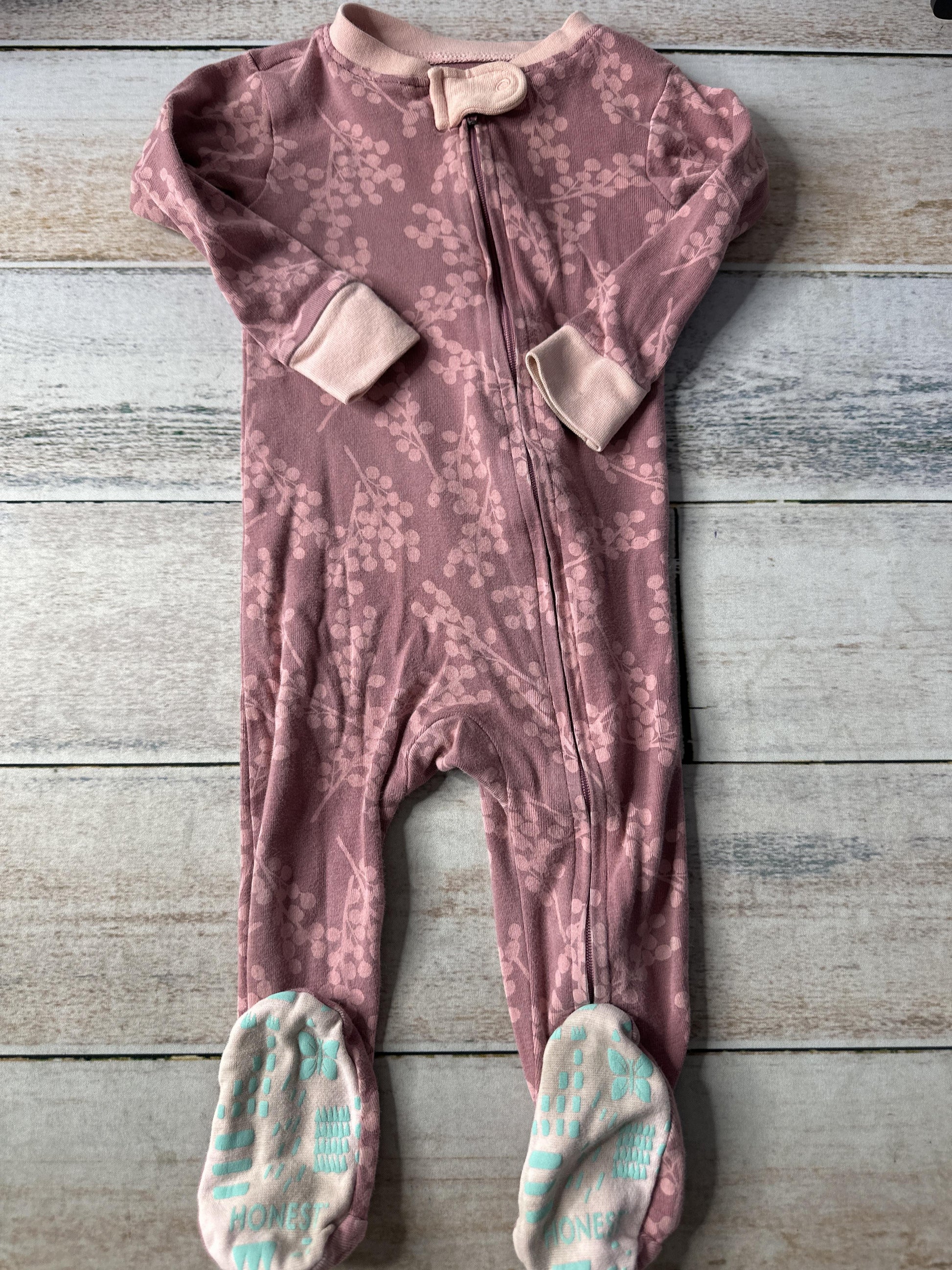 Honest Co Girls pink Pajamas Size: 12 months pink