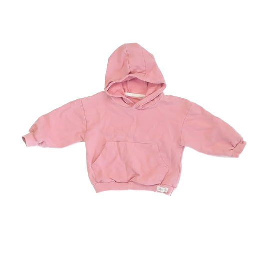 Little Organic co Girls Pink Hoodie Size: 18-24 Months Pink