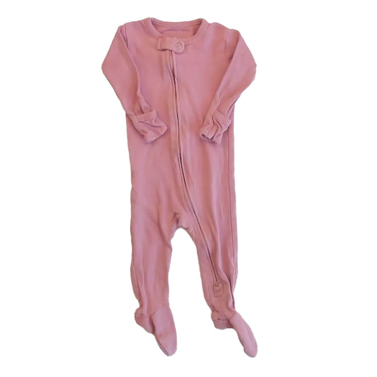 L'oved Baby Girls Pink 1-piece footed Pajamas Size: 3-6 Months Pink