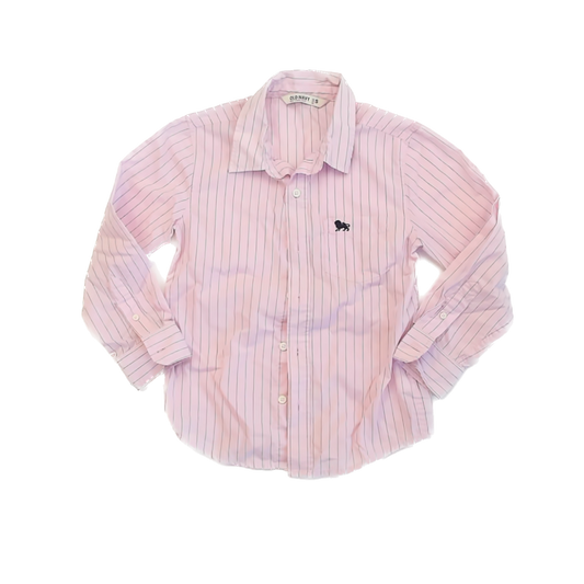 Old Navy Boys Pink Button Down Long Sleeve Size: 6-7 Years (Small) Pink