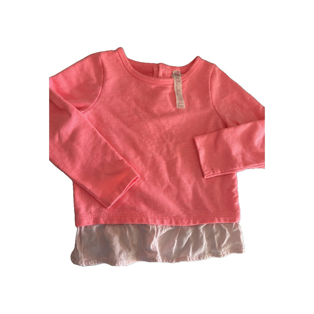 cherokee Girls pink Long Sleeve Shirt Size: 3T pink