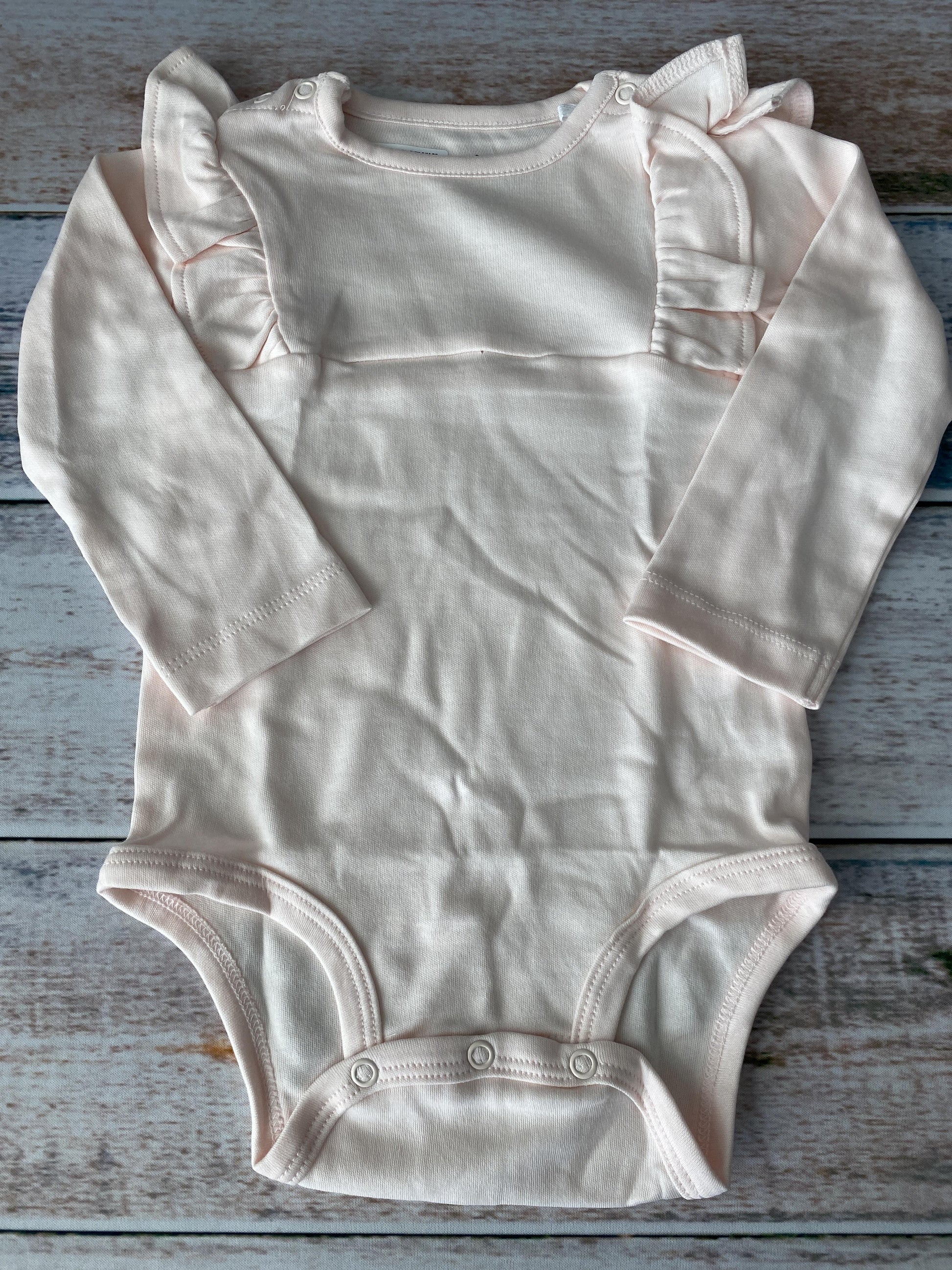 Oliver & Rain Girls pink Onesie Size: 12M pink
