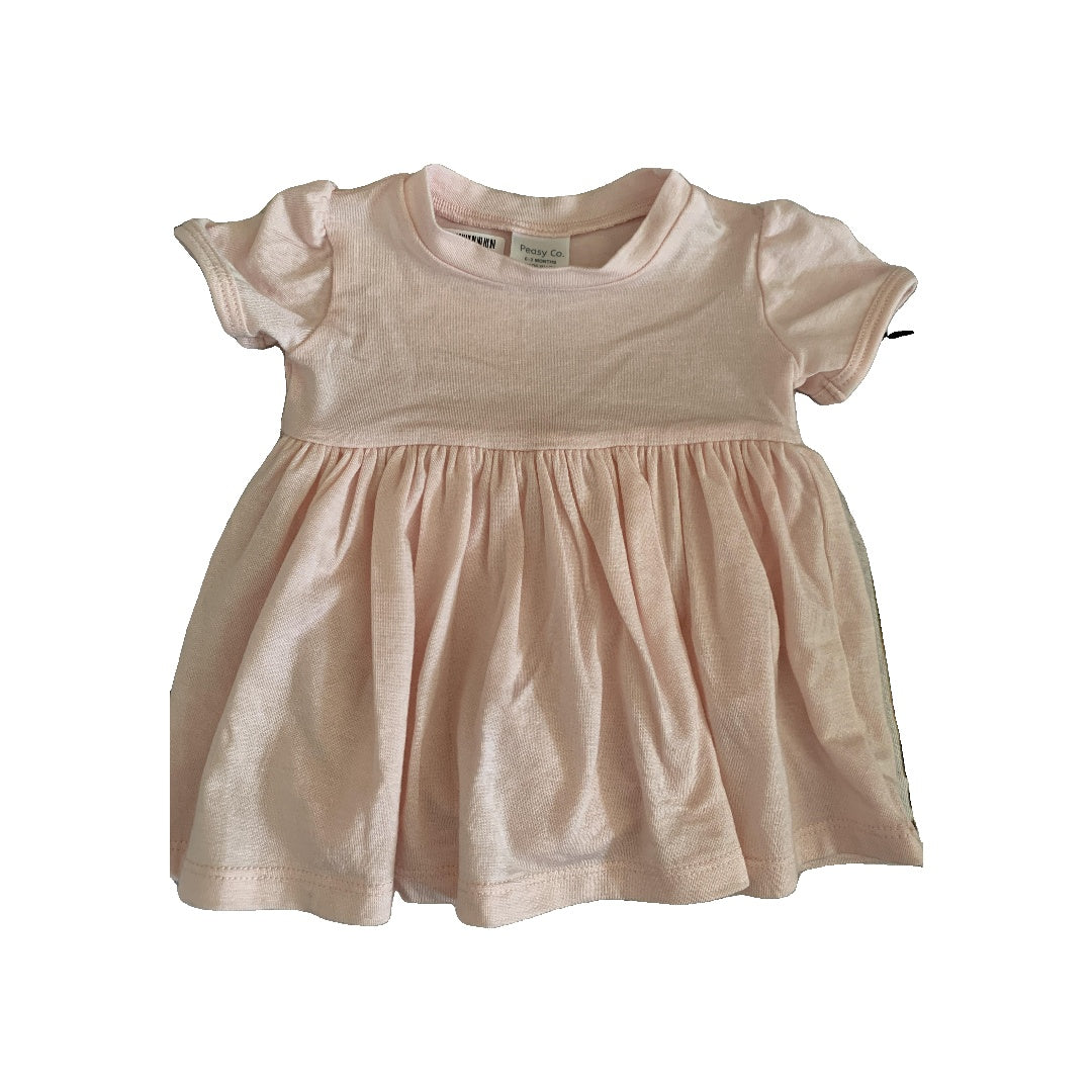 Peasy Girls pink Dress Size: 0-3 months pink
