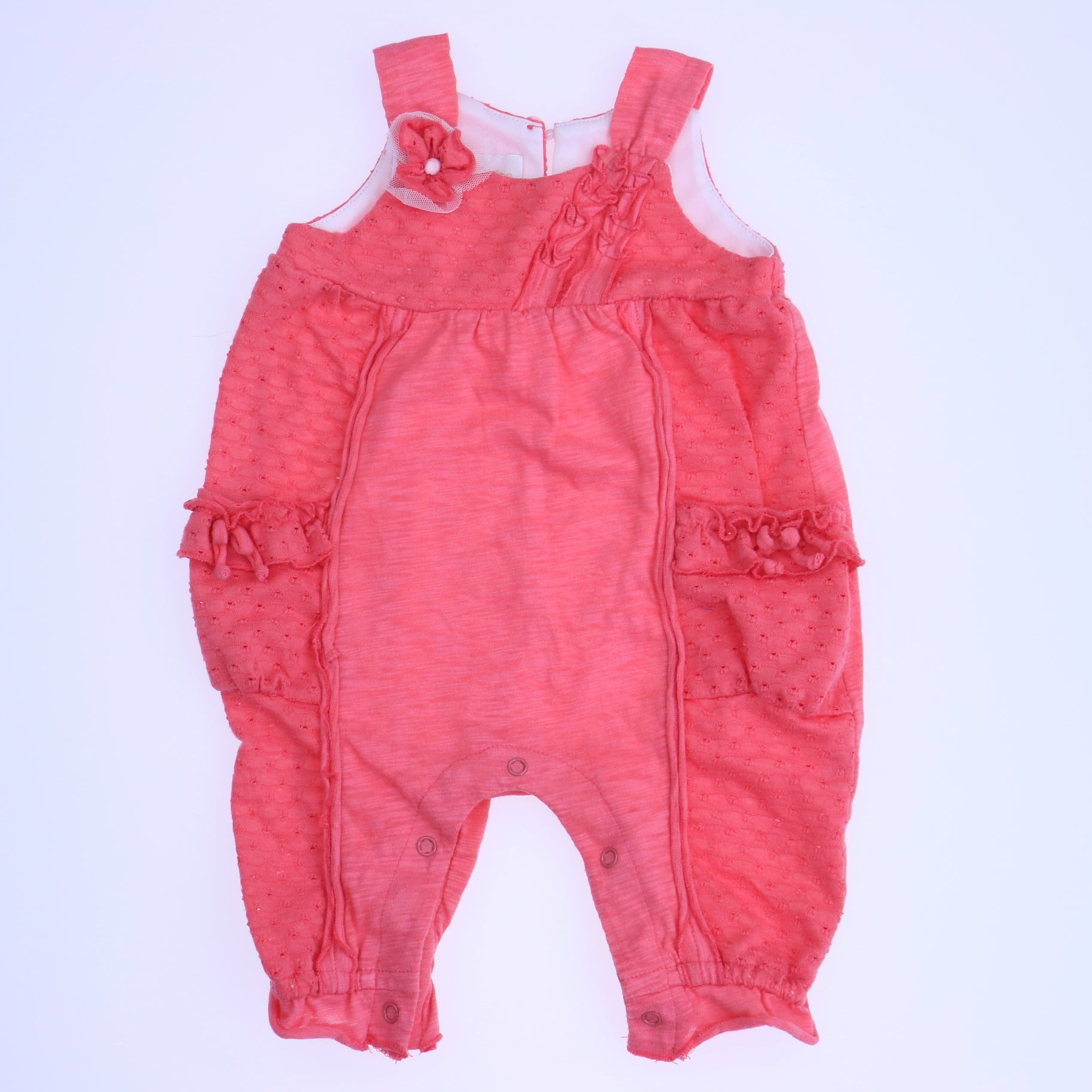 Isobella & Chloe Girls Pink Romper Size: 6 Months Pink