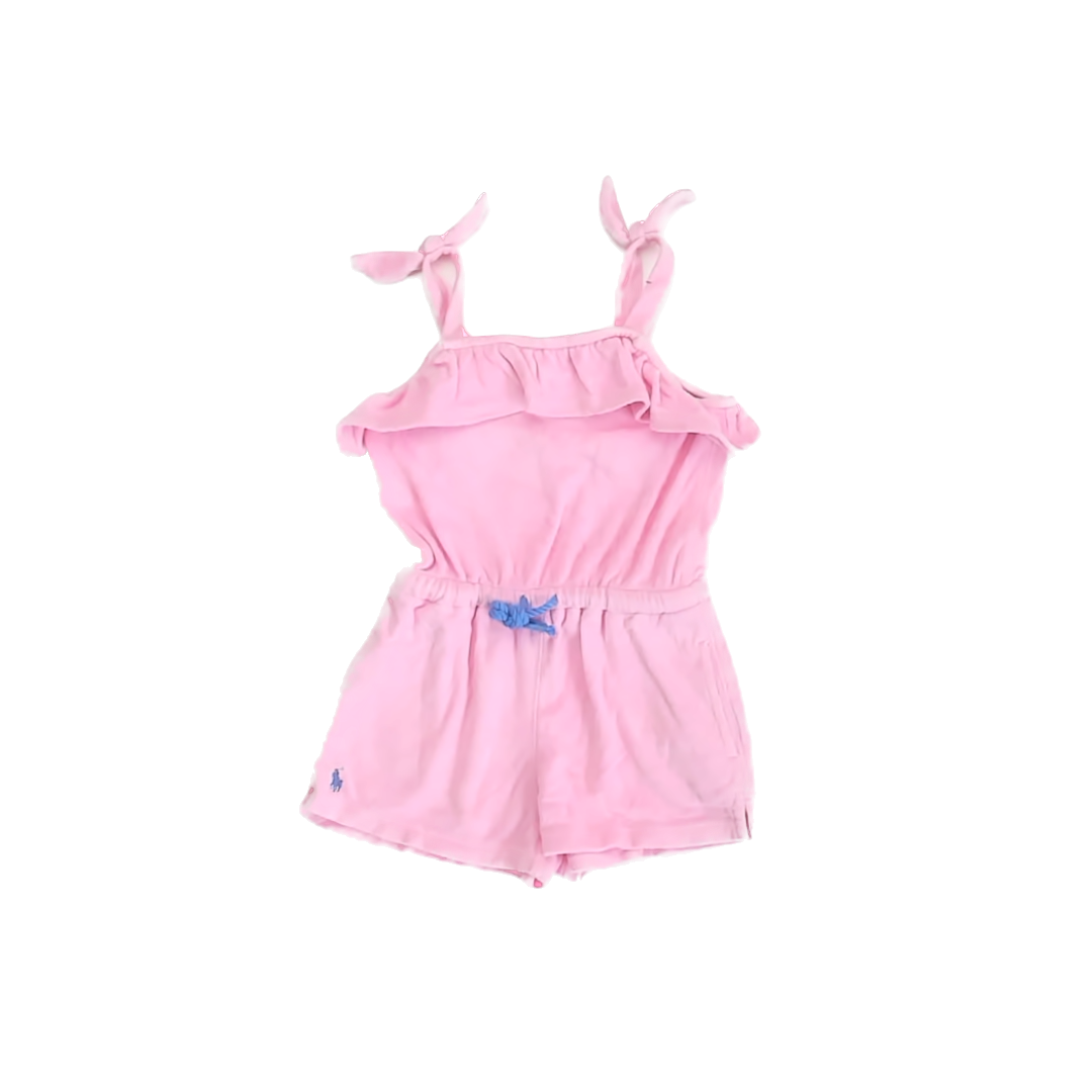 Ralph Lauren Girls Pink Romper Size: 3T Pink