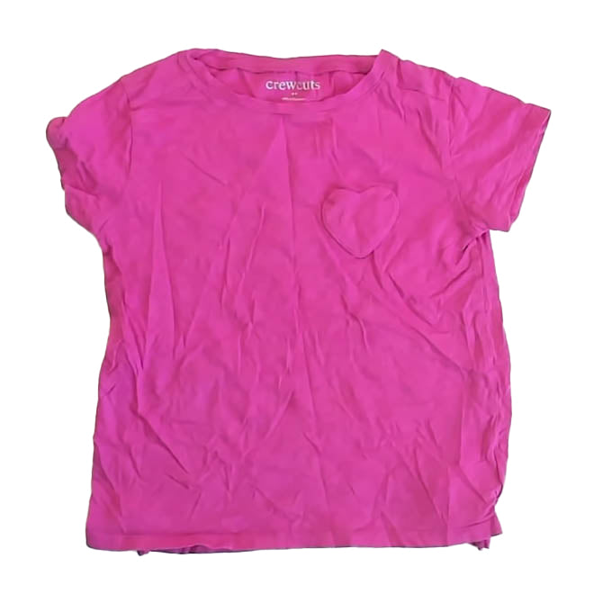Crewcuts Girls Pink T-Shirt Size: 6-7 Years Pink