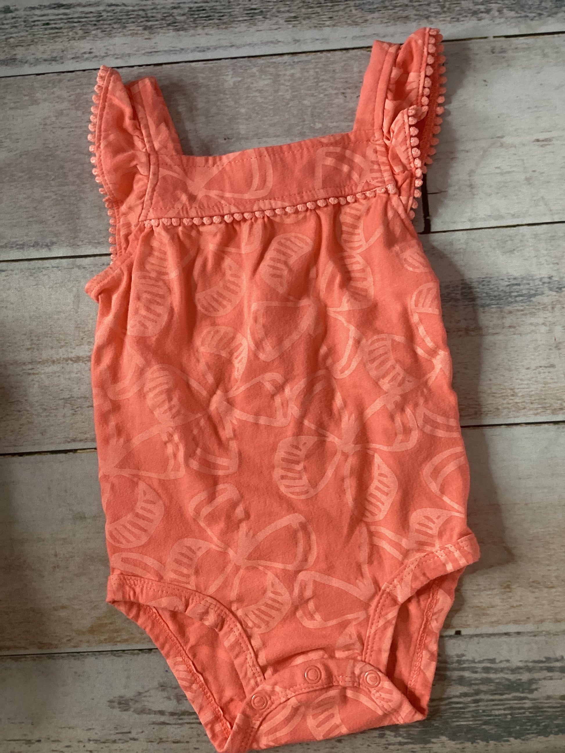 Carters Girls pink Onesie Size: 12M pink