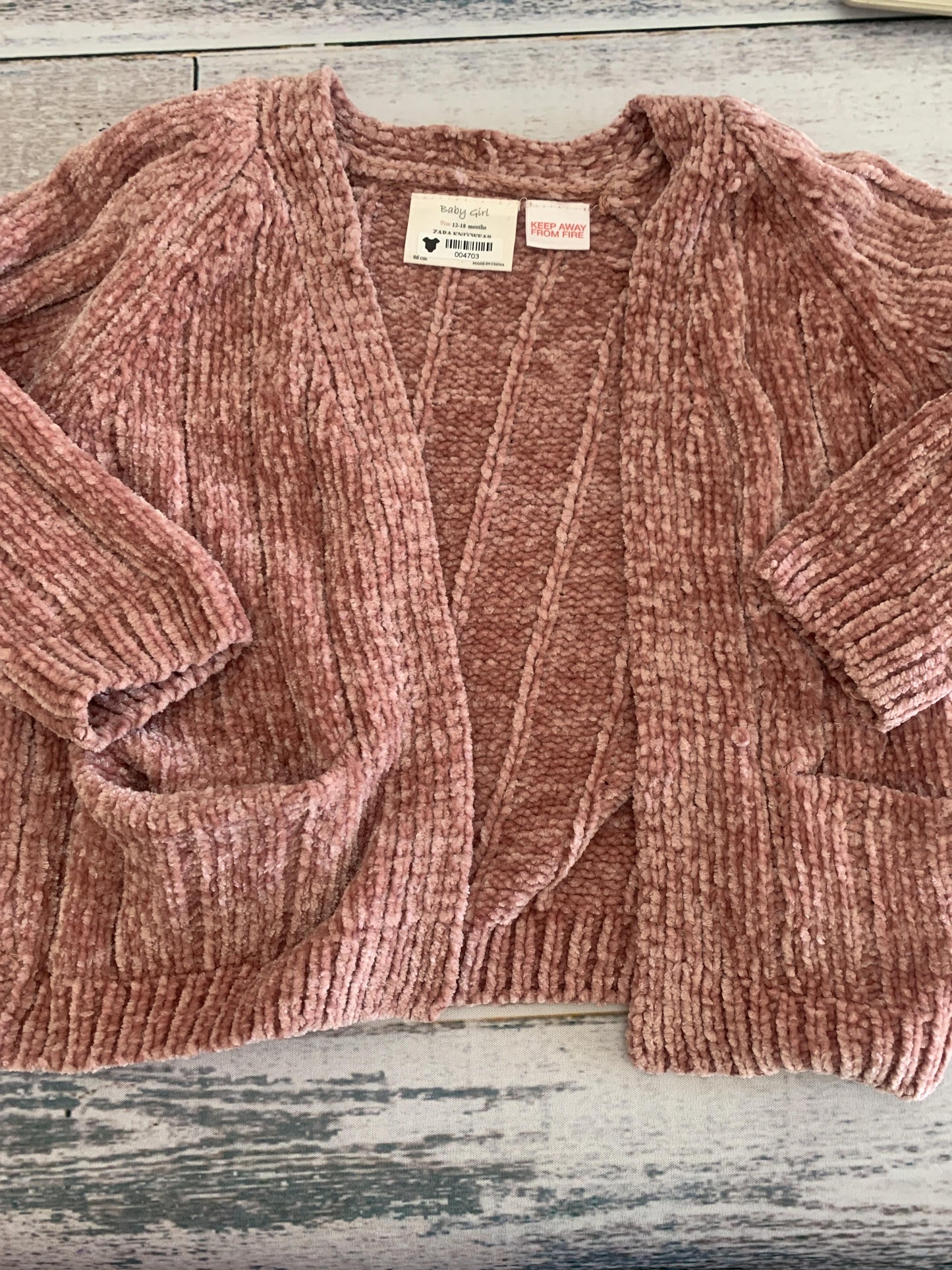 Zara Girls pink Sweater Size: 12-18 months pink