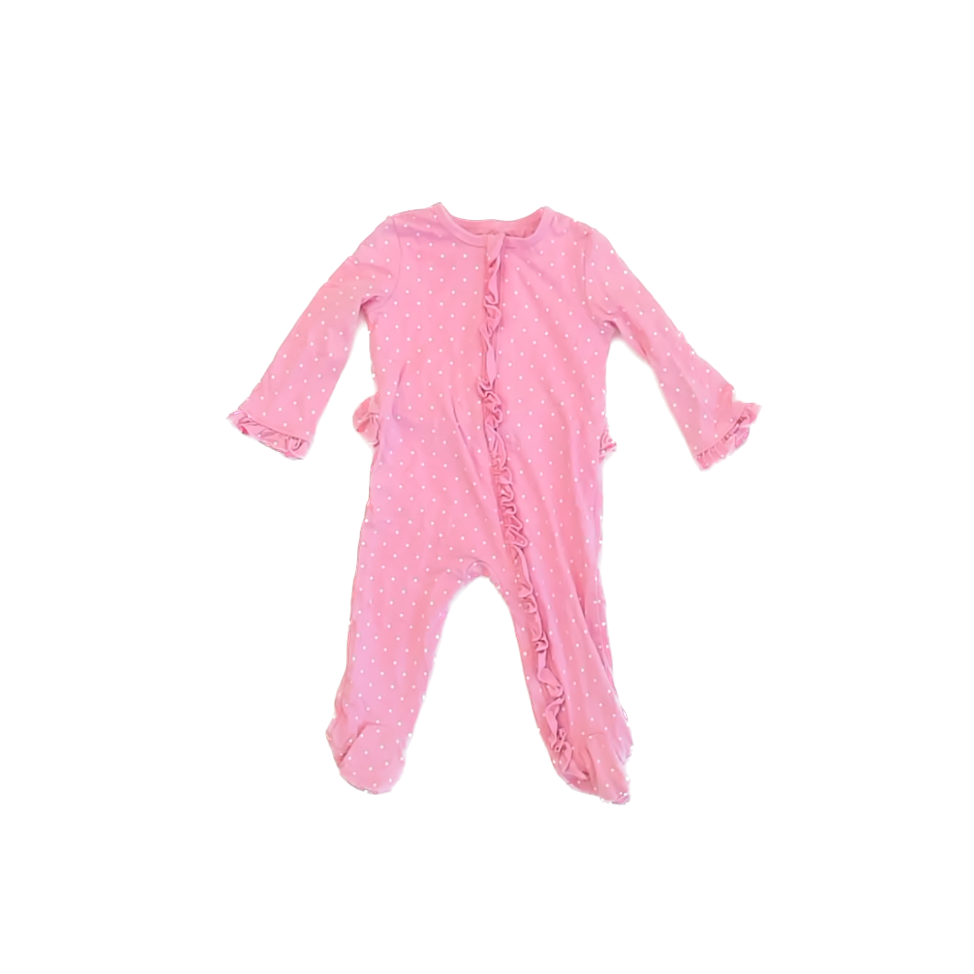 Little Me Girls Pink 1-piece footed Pajamas Size: 6 Months Pink
