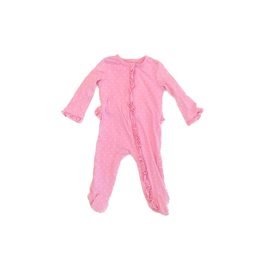 Little Me Girls Pink 1-piece footed Pajamas Size: 6 Months Pink