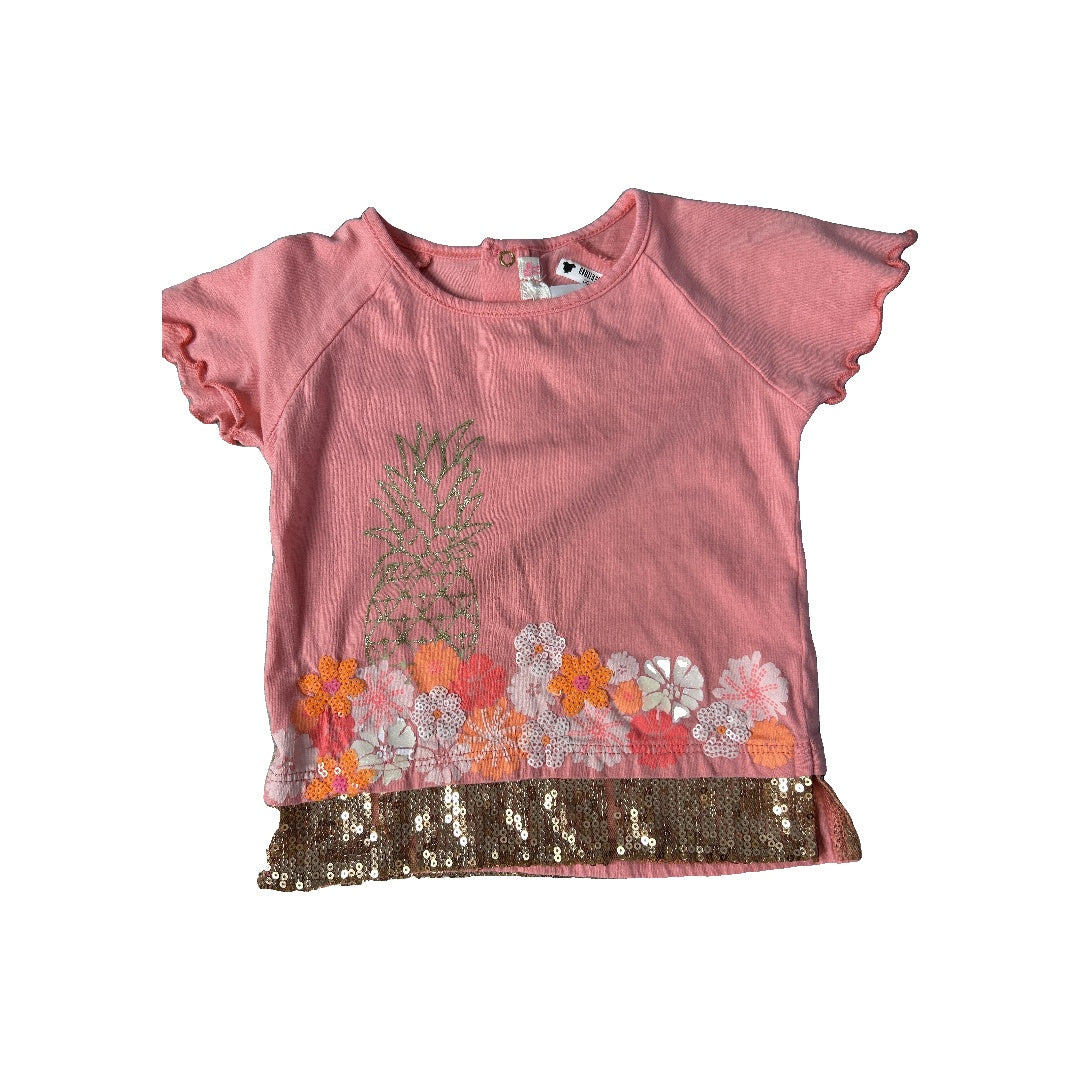 Girls pink Short Sleeve Shirt Size: 9-12 Months pink