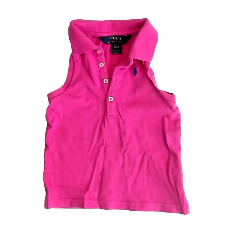 Ralph Lauren Girls Pink Polo Shirt Size: 3T Pink