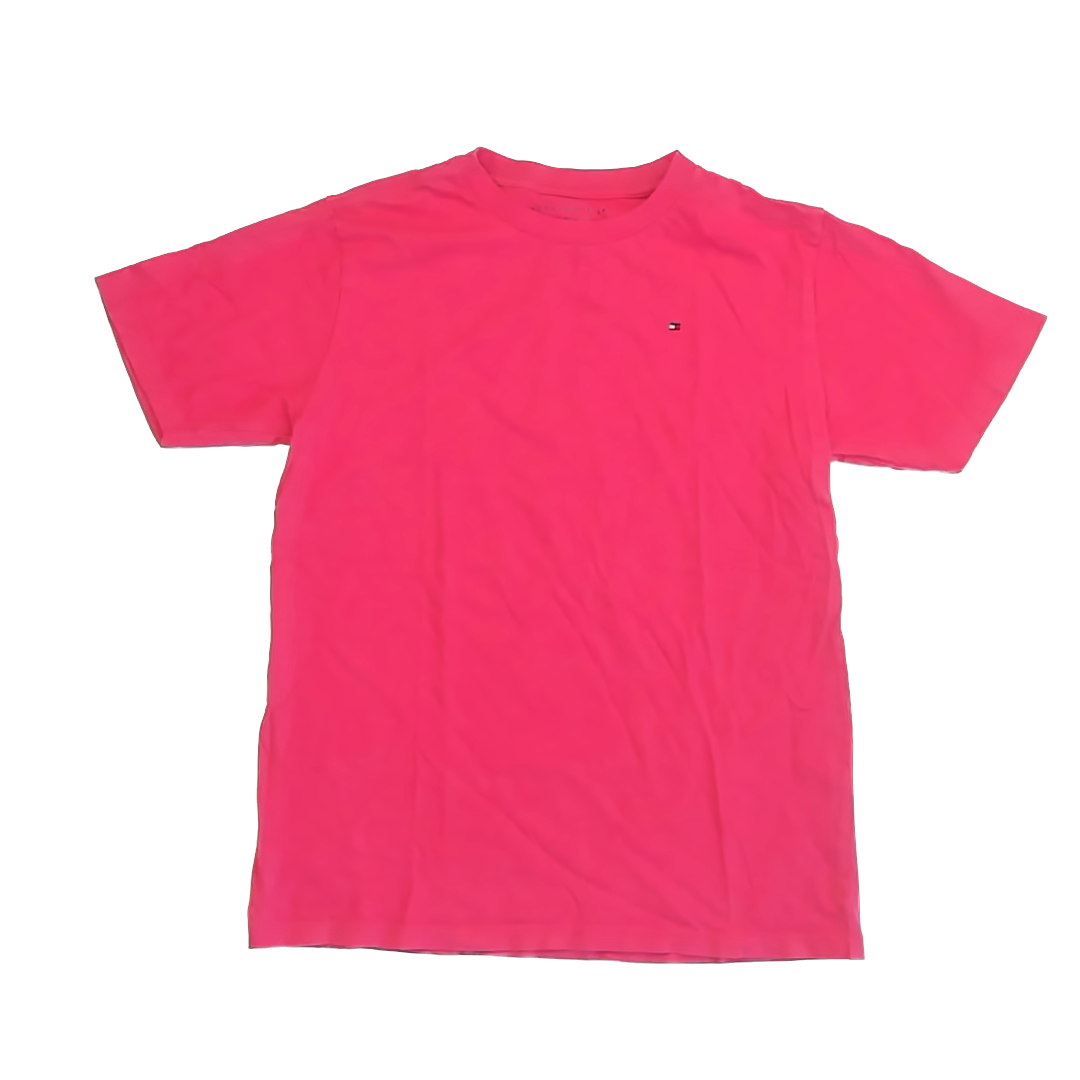 Tommy Hilfiger Boys Pink T-Shirt Size: Youth L (14-16 Years) Pink