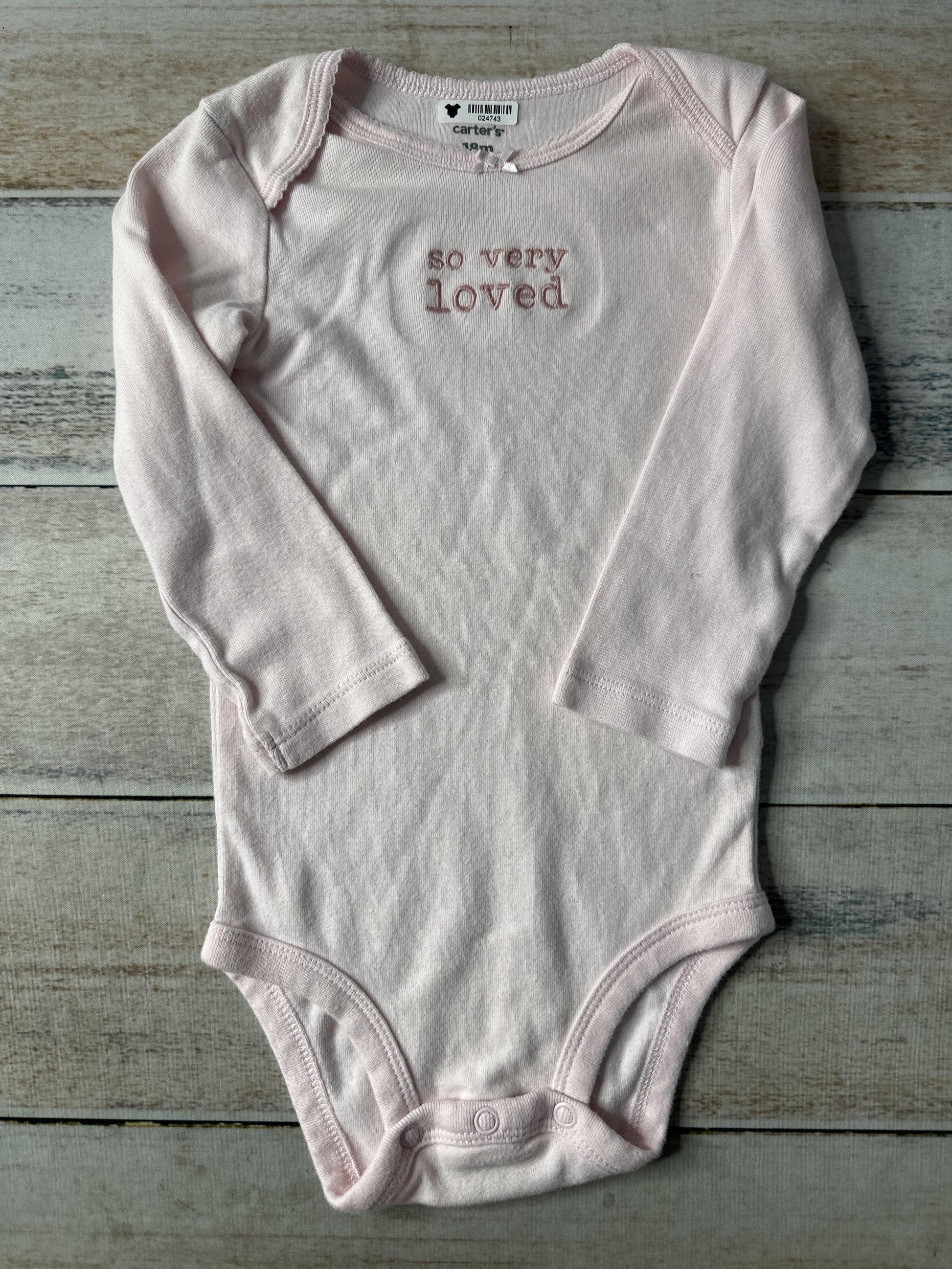 Carters Unisex pink Onesie Size: 18 months pink