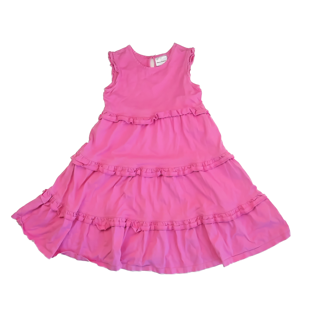 Hanna Andersson Girls Pink Dress Size: 130 (7-8) Pink