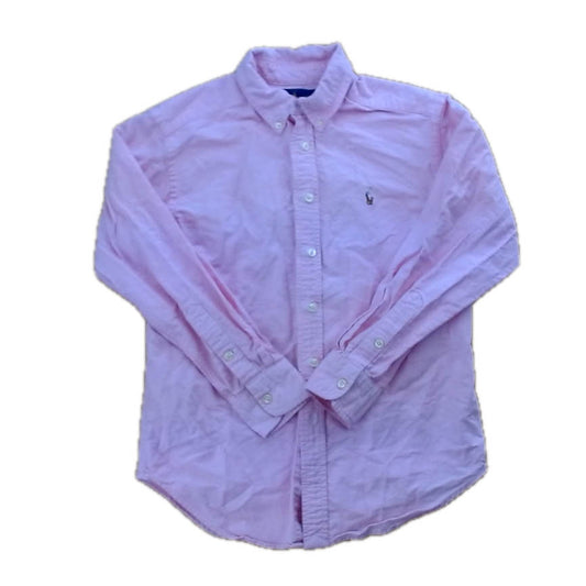 Ralph Lauren Boys Pink Button Down Long Sleeve Size: 10 Years Pink