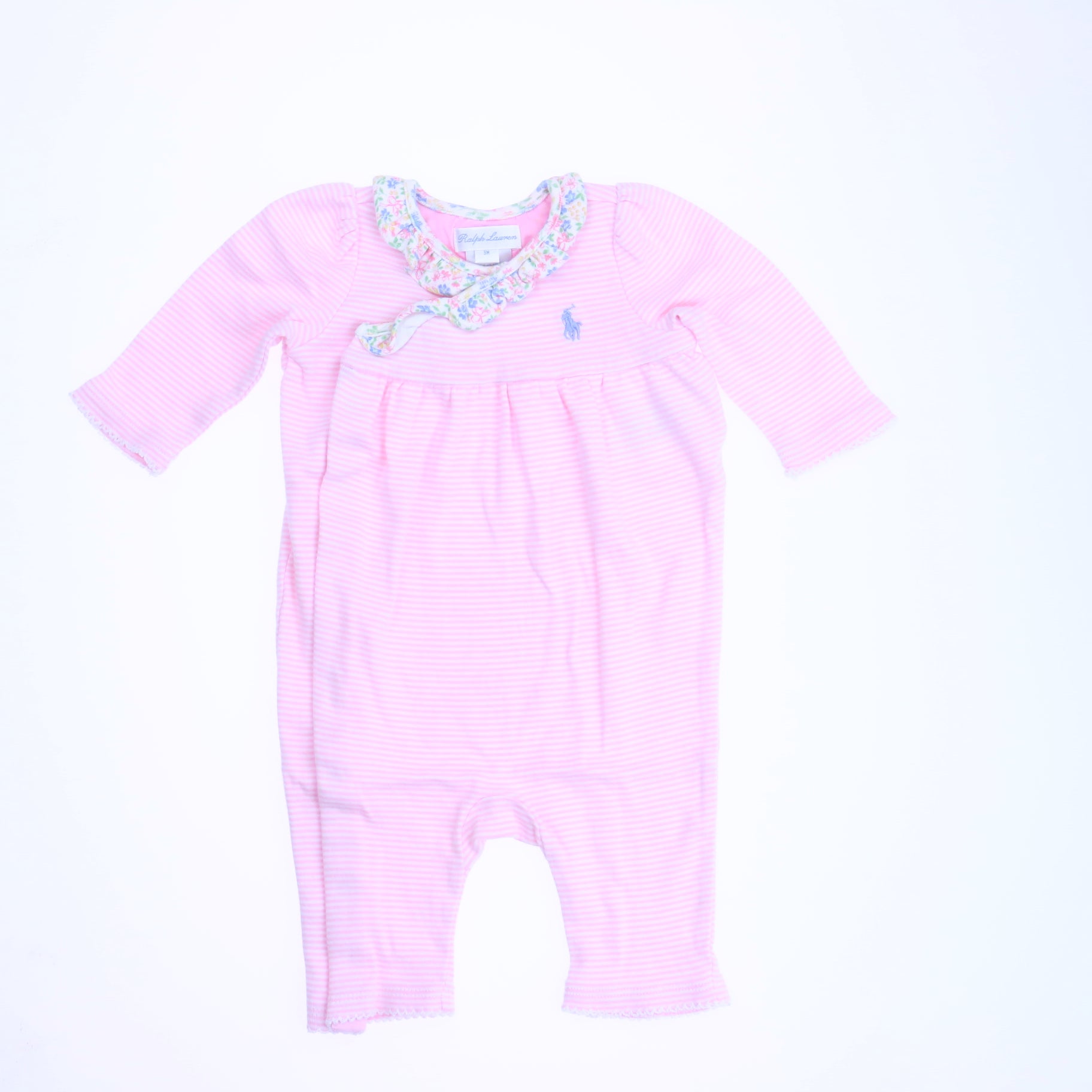 Ralph Lauren Girls Pink Long Sleeve Outfit Size: 3 Months Pink