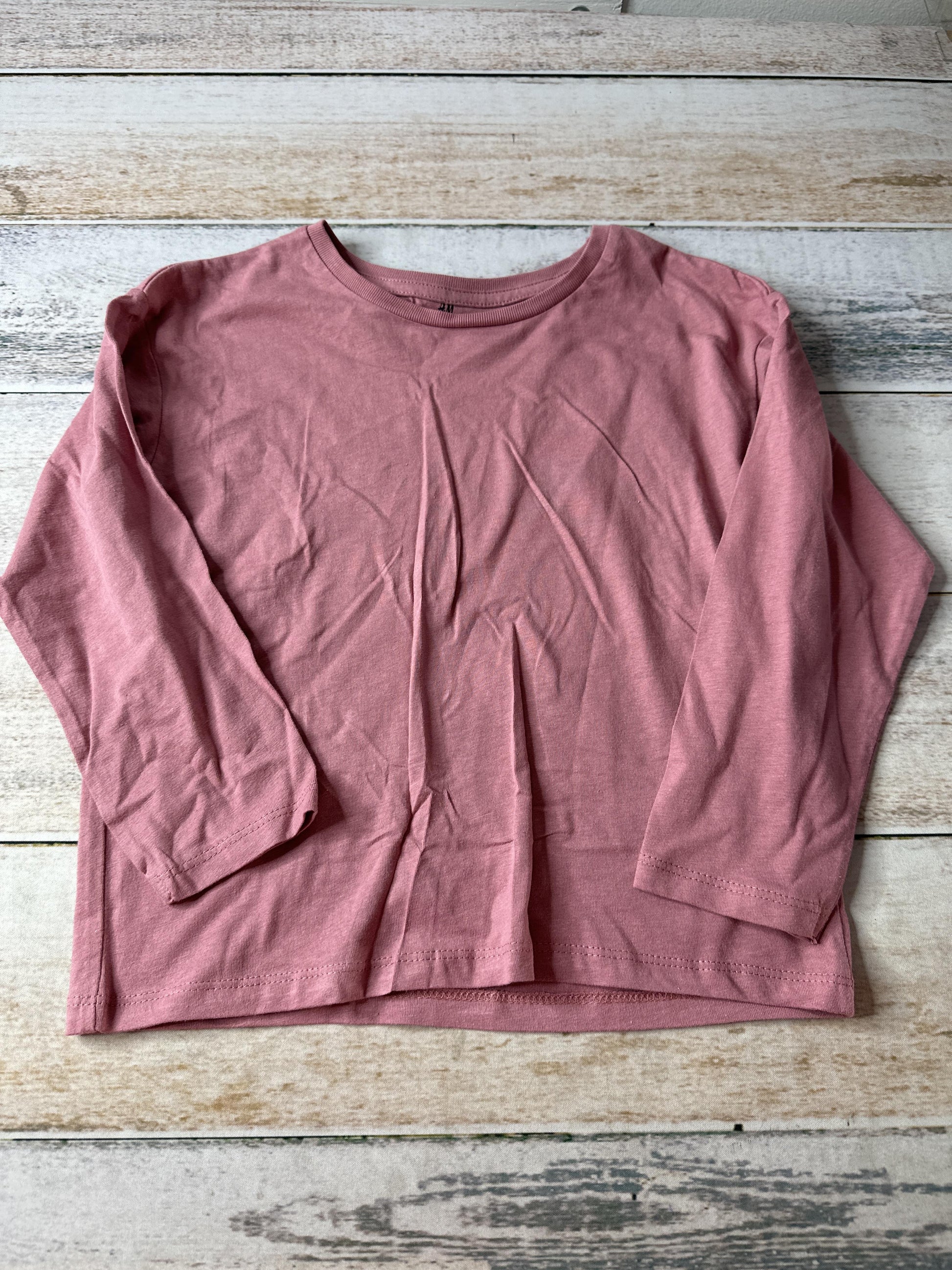 H&M Girls pink Long Sleeve Shirt Size: 5T pink