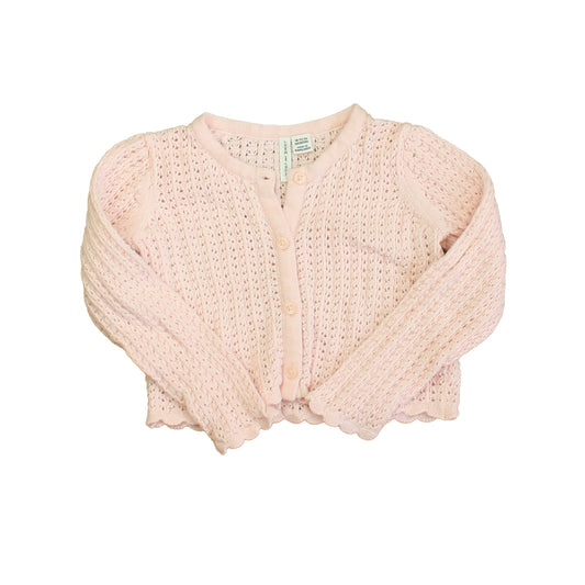 Janie and Jack Girls Pink Cardigan Size: 18-24 Months